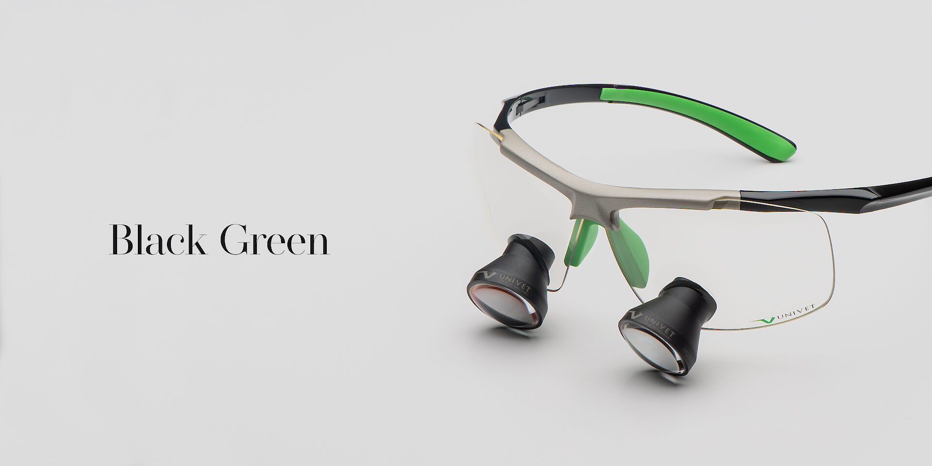 Loupes Univet Quick Loupes Black Green sistema di ingrandimento pronto all'uso
